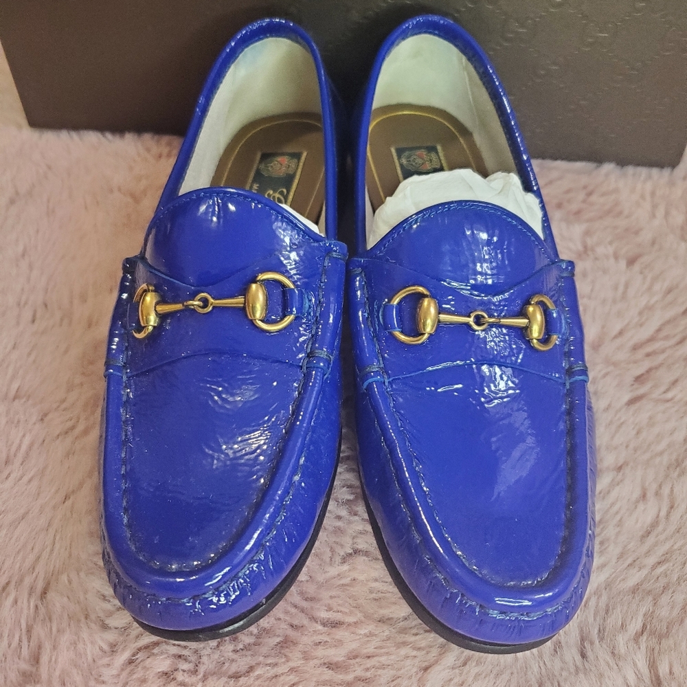 GUCCI Patent Leather Loafers Shoes - Picture 3 of 12